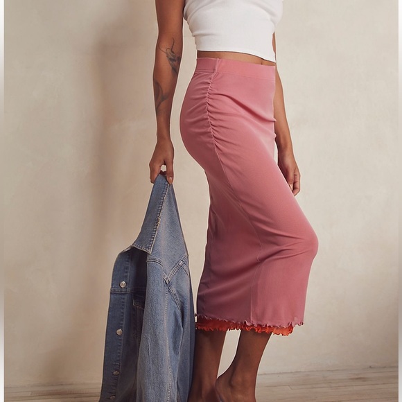 COPY - Free People New! Top it off mesh half slip in Rose multi combo - Picture 2 of 3